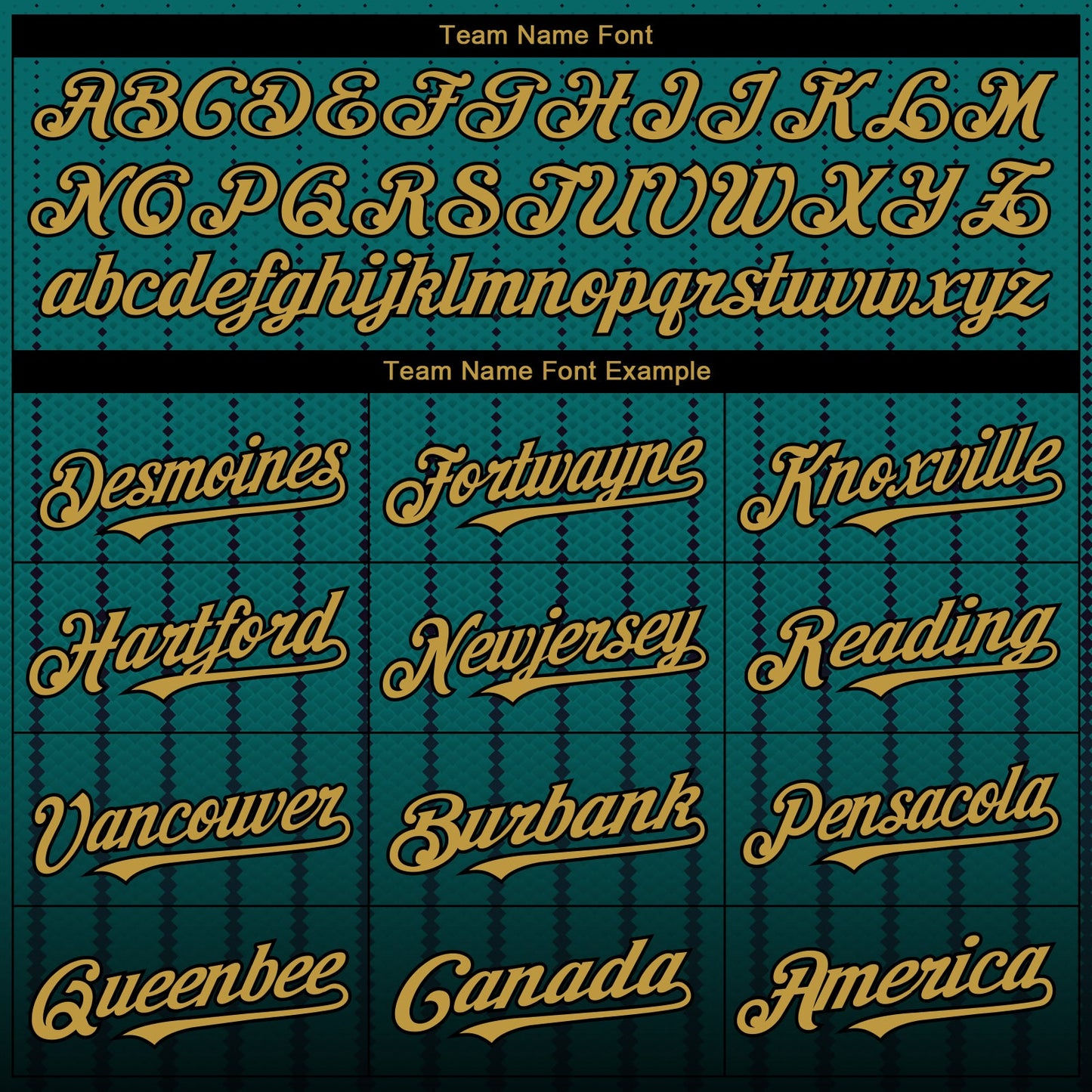 Custom Teal Old Gold-Black 3D Pattern Design Gradient Geometric Shape Authentic Baseball Jersey