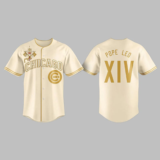 Cubs Pope Leo XIV Vatican Baseball Jersey - Grishko.com