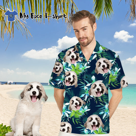 Custom Face All Over Print Tropical Style Hawaiian Shirt New