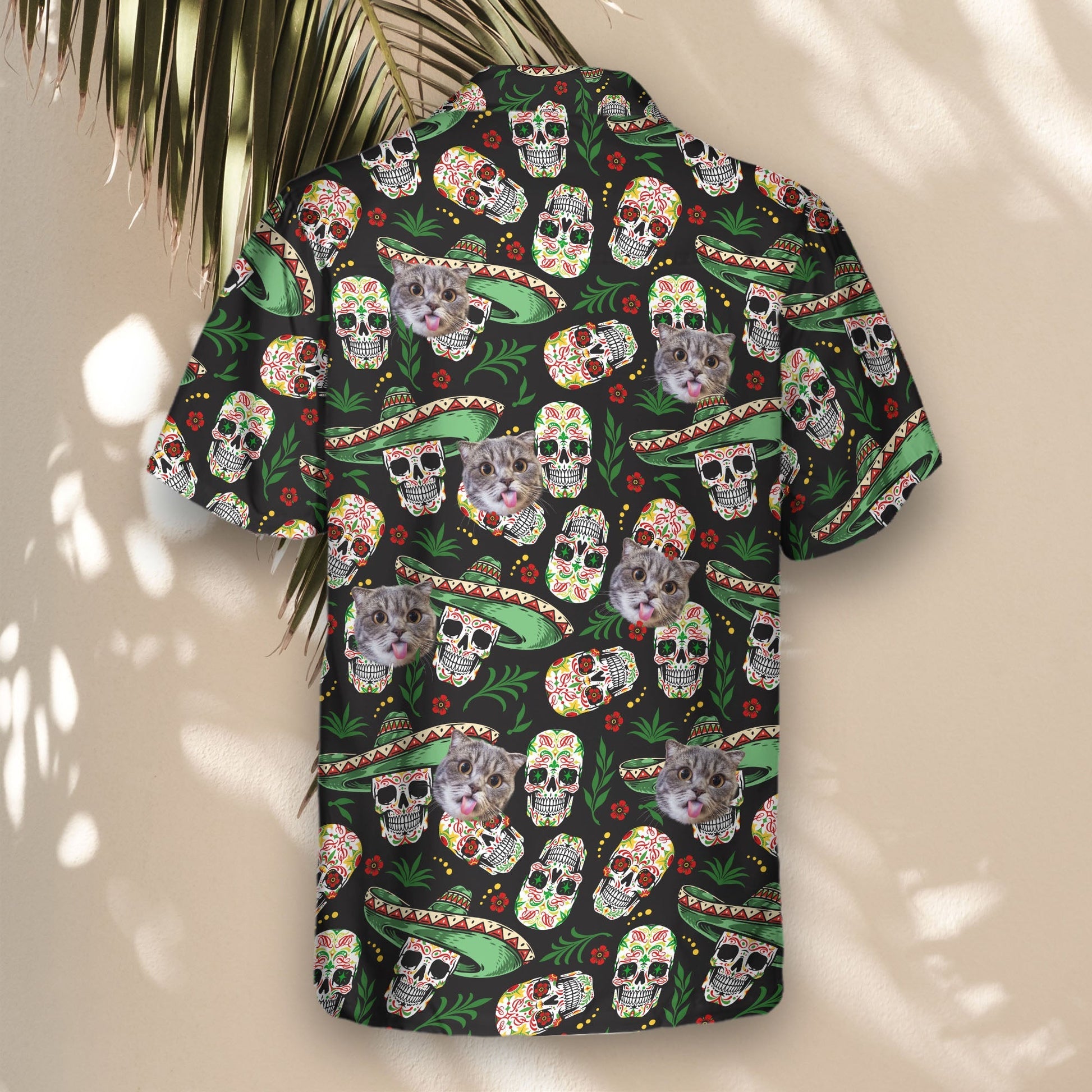 Fiesta Skull Vibes | Aloha Custom Hawaiian Shirts with Faces or Logos