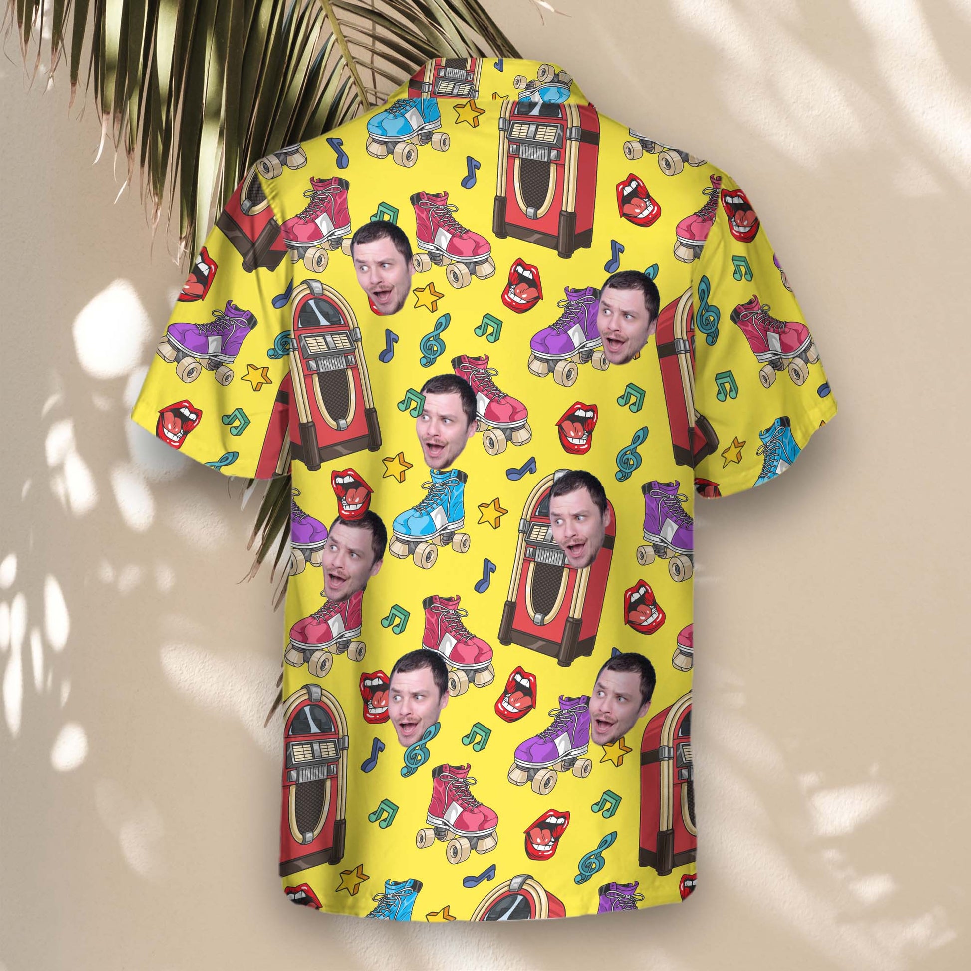Retro Vinyl Vibes | Aloha Custom Hawaiian Shirts with Faces or Logos