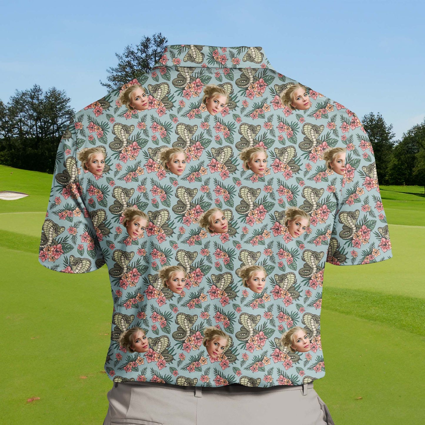 Tropical Cobra | Funny Golf Shirts with Faces or Logos