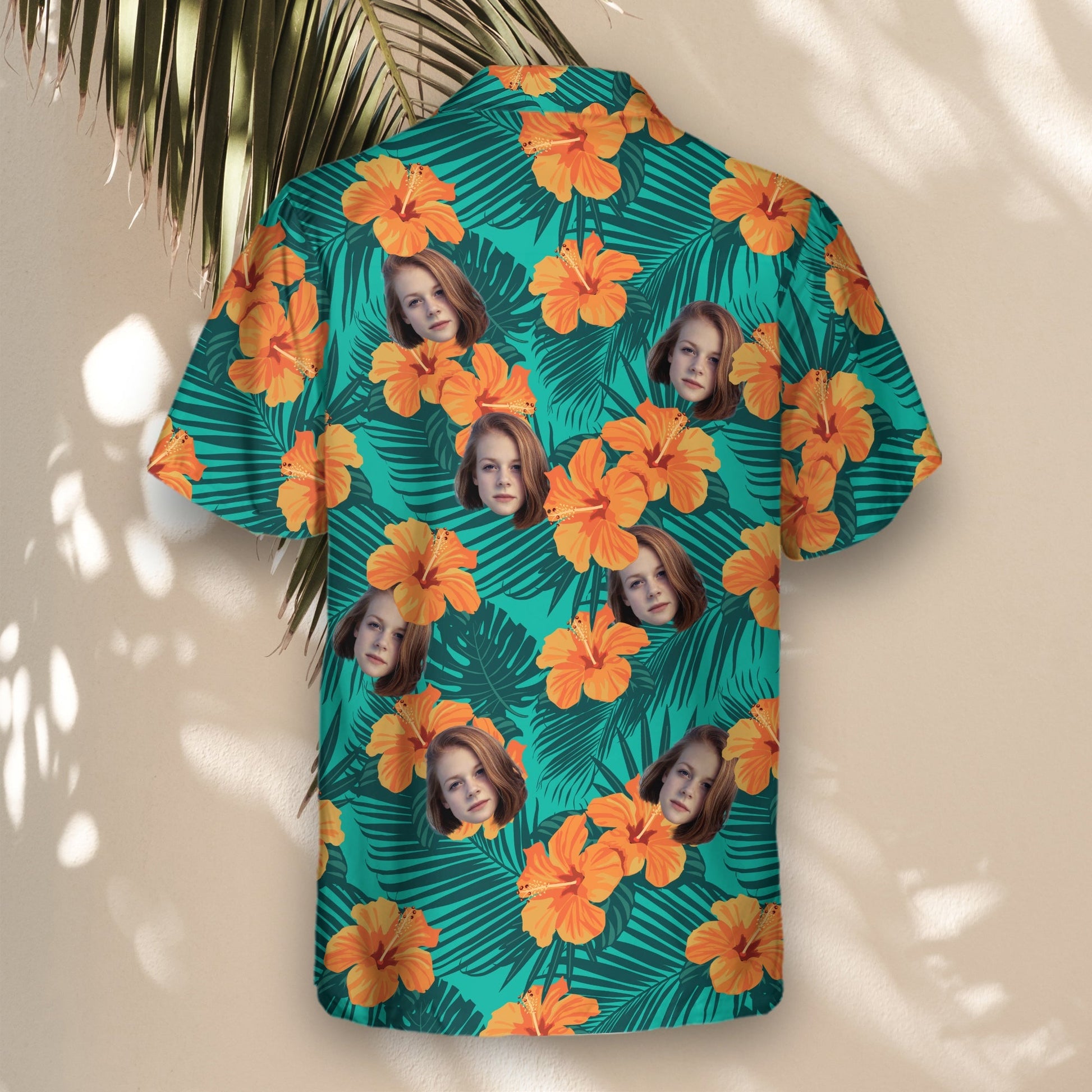 Tropical Flowers and Palm Leaves | Aloha Custom Hawaiian Shirts with Faces or Logos