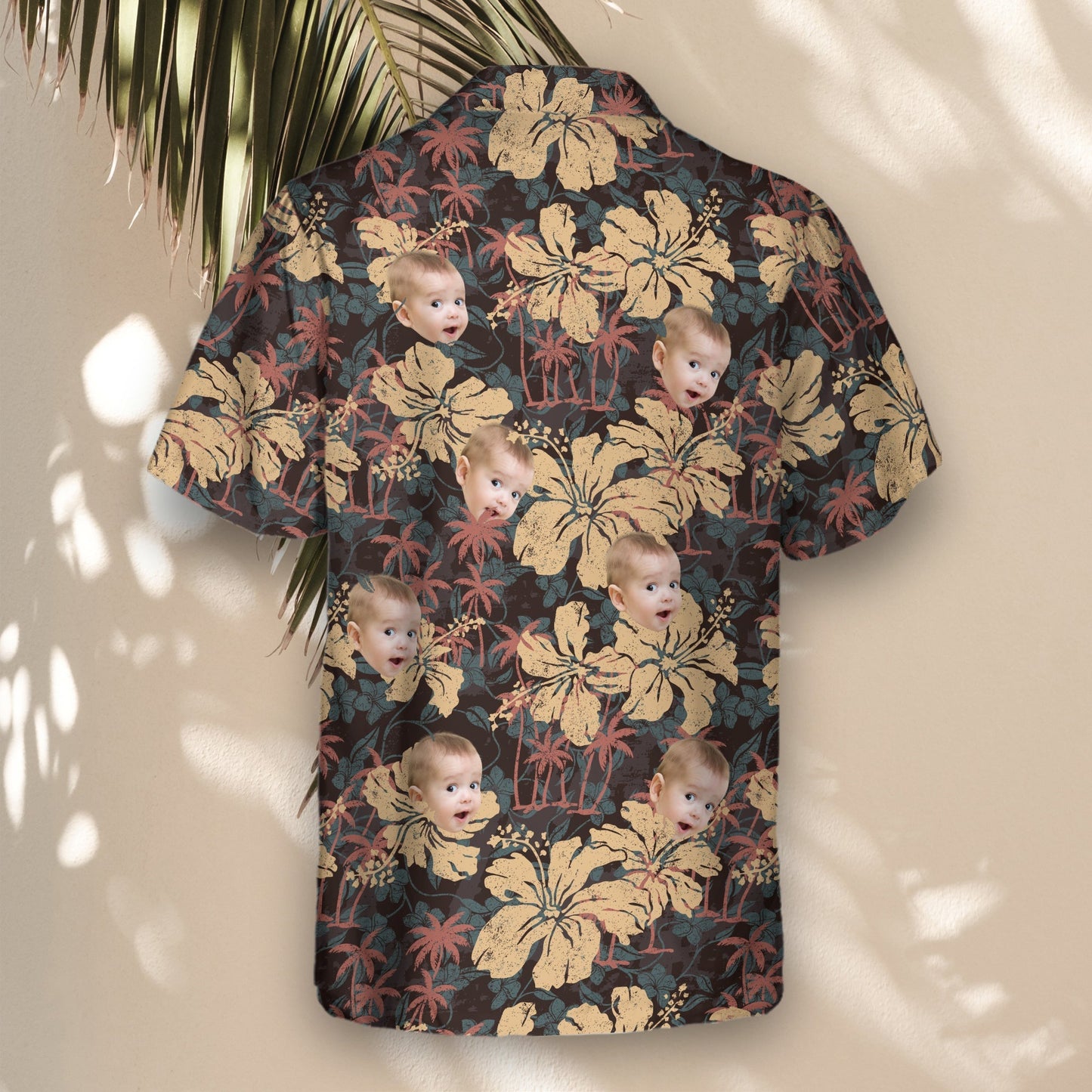 Tropical Grunge Bloom | Aloha Custom Hawaiian Shirts with Faces or Logos