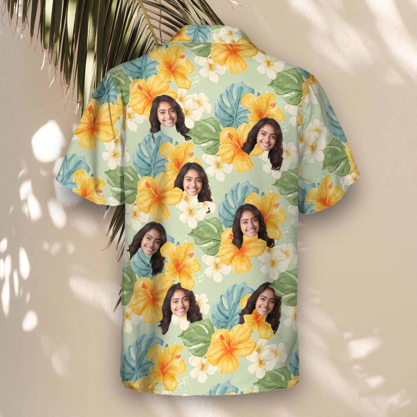 Tropical Hibiscus Vibes | Aloha Custom Hawaiian Shirts with Faces or Logos