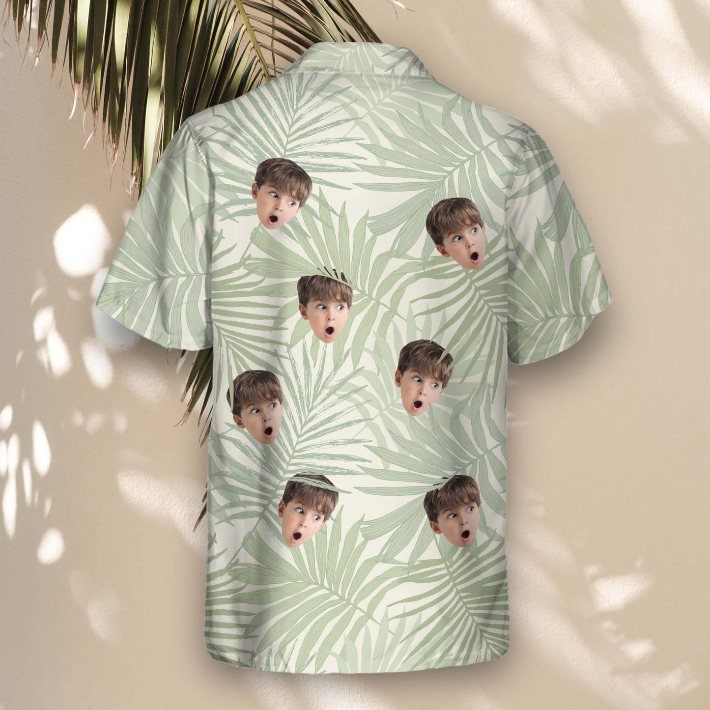 Tropical Leaf Dreams | Aloha Custom Hawaiian Shirts with Faces or Logos