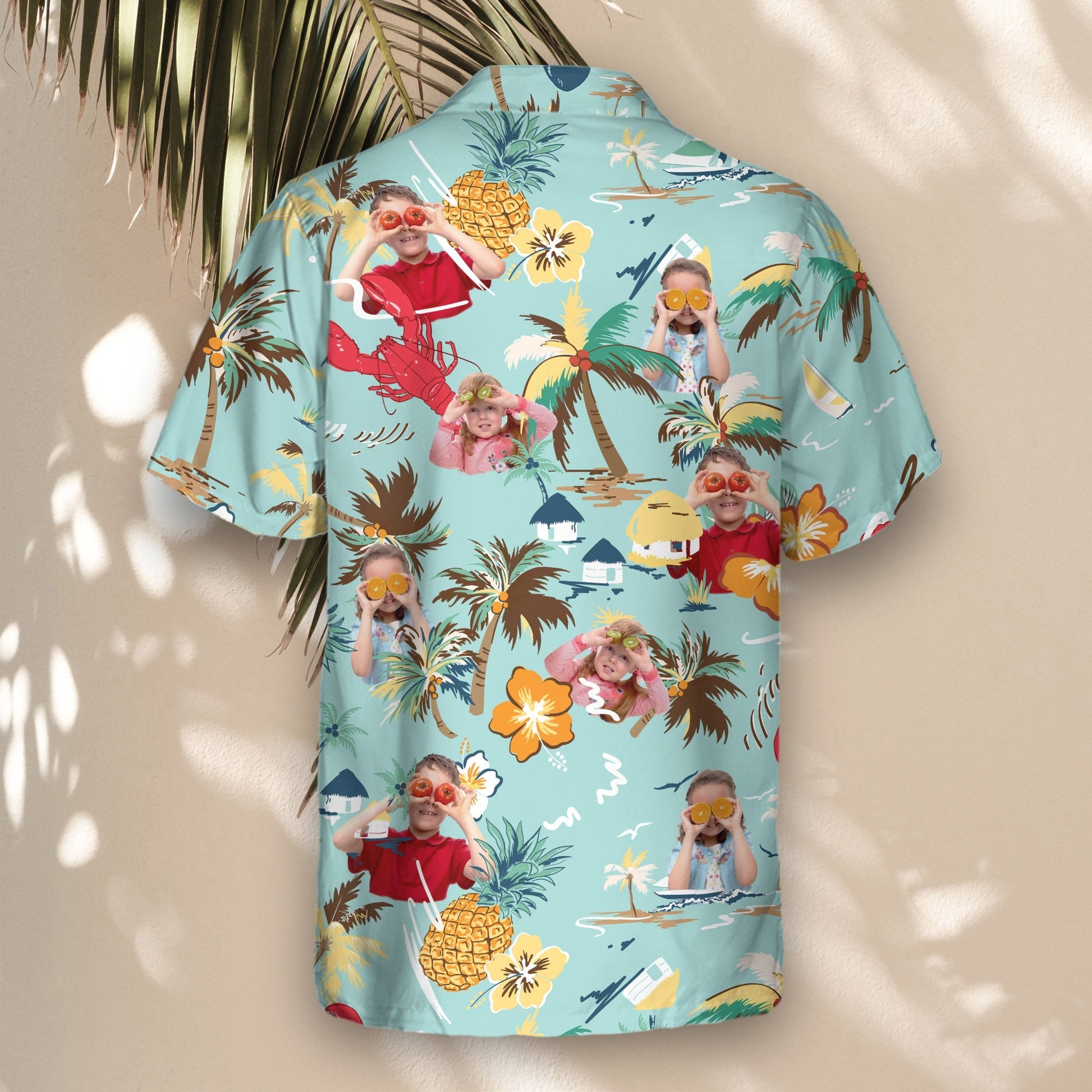 Turquoise Tropical Island | Aloha Custom Hawaiian Shirts with Faces or Logos