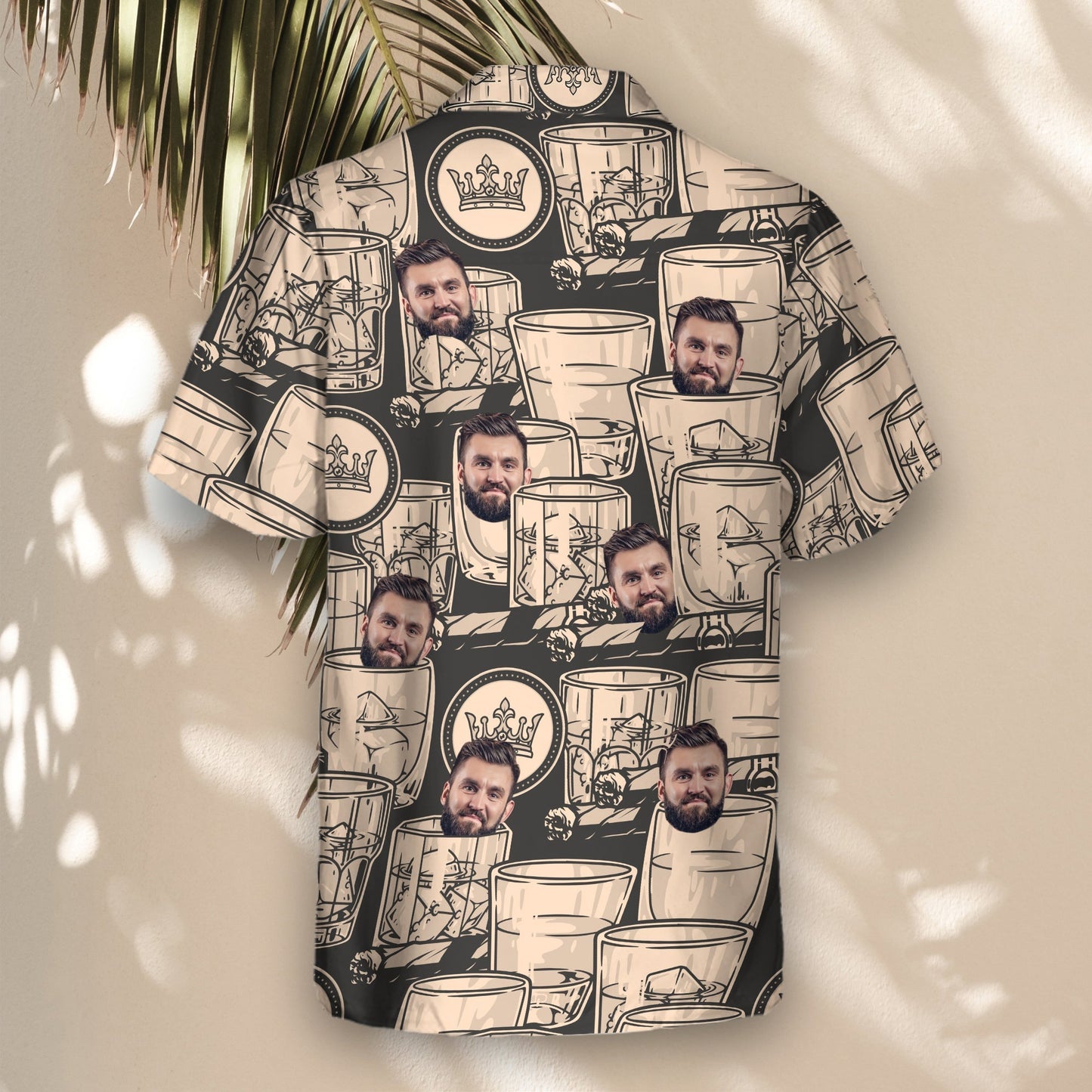 Whiskey Booze | Aloha Custom Hawaiian Shirts with Faces or Logos