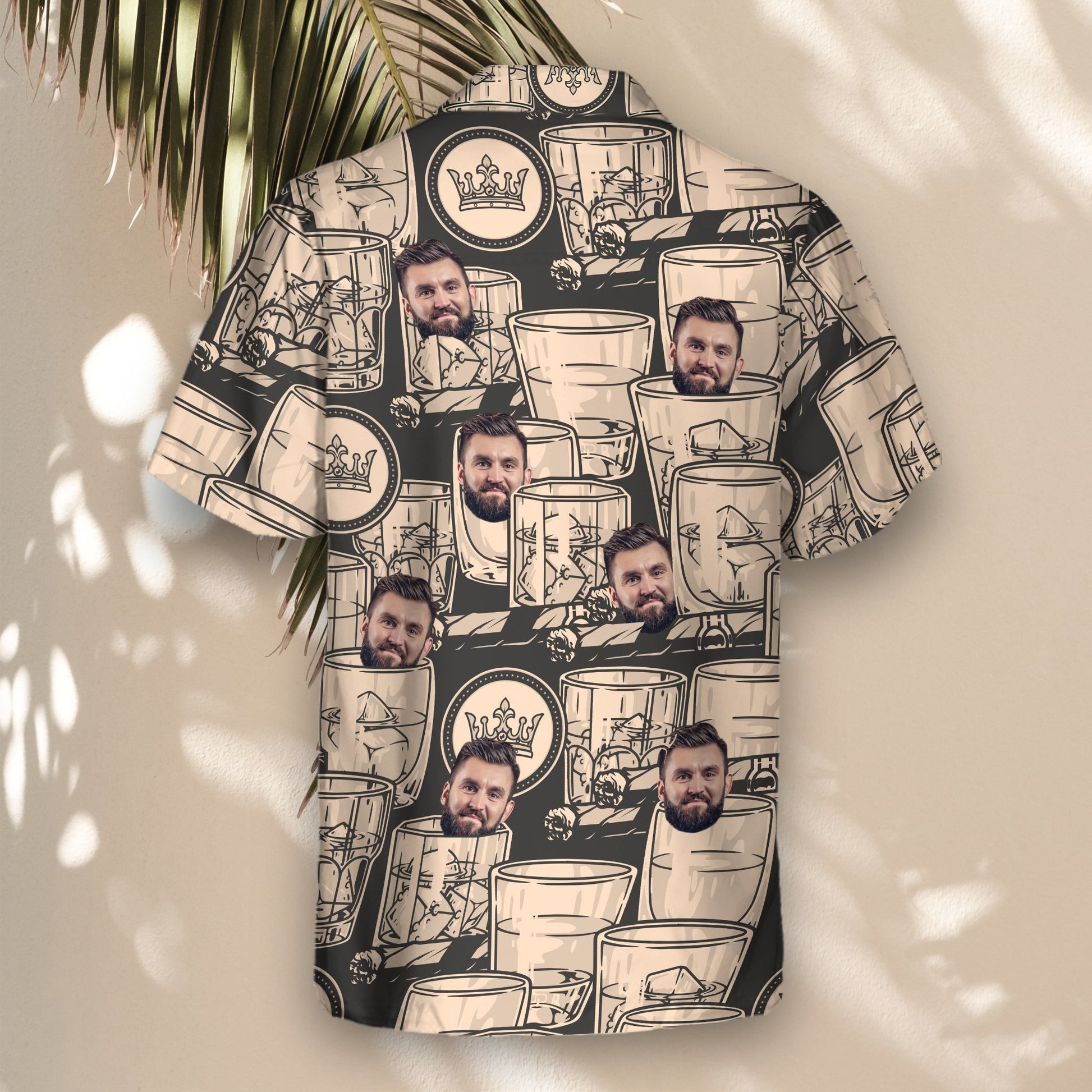 Whiskey Booze | Aloha Custom Hawaiian Shirts with Faces or Logos
