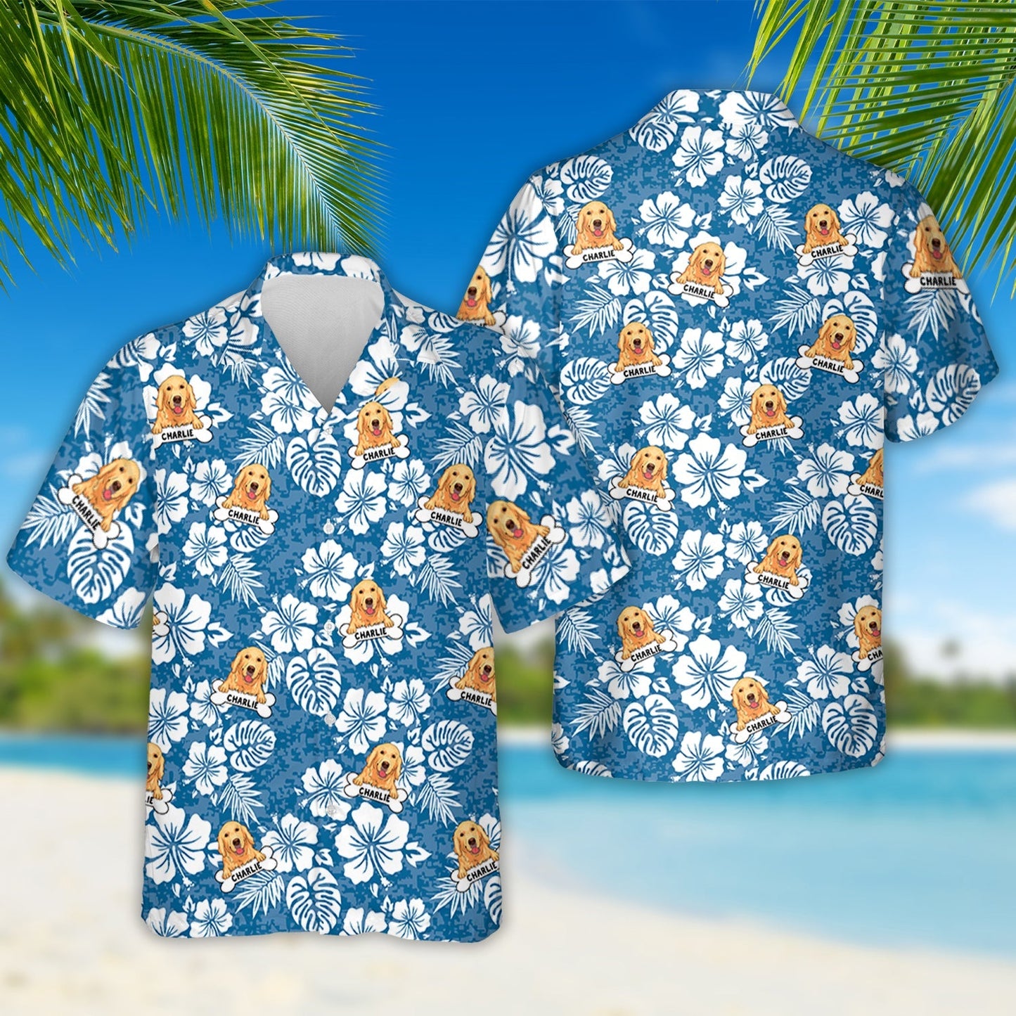 Dog Pattern - Personalized Custom Hawaiian Shirt