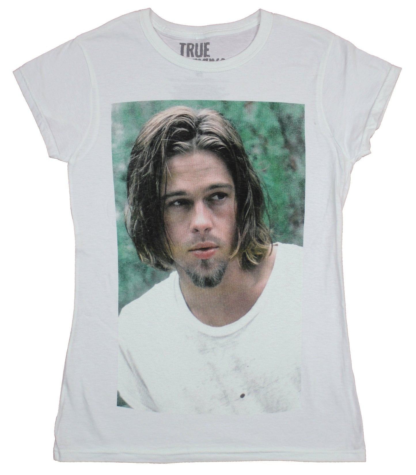 True Romance Girls Juniors T-Shirt - Smolder Photo Image (Brad Pitt)