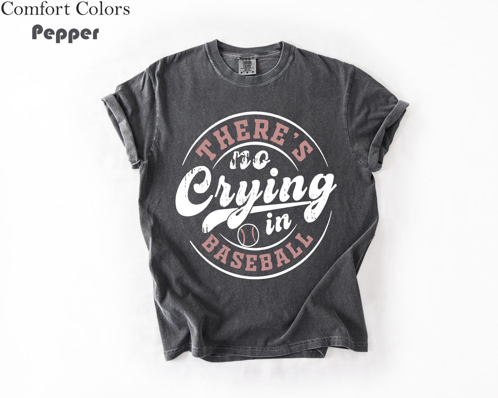 Comfort Colors Baseball Crying Baseball Baseball Game Day Baseball Mom Baseball Tee (5)