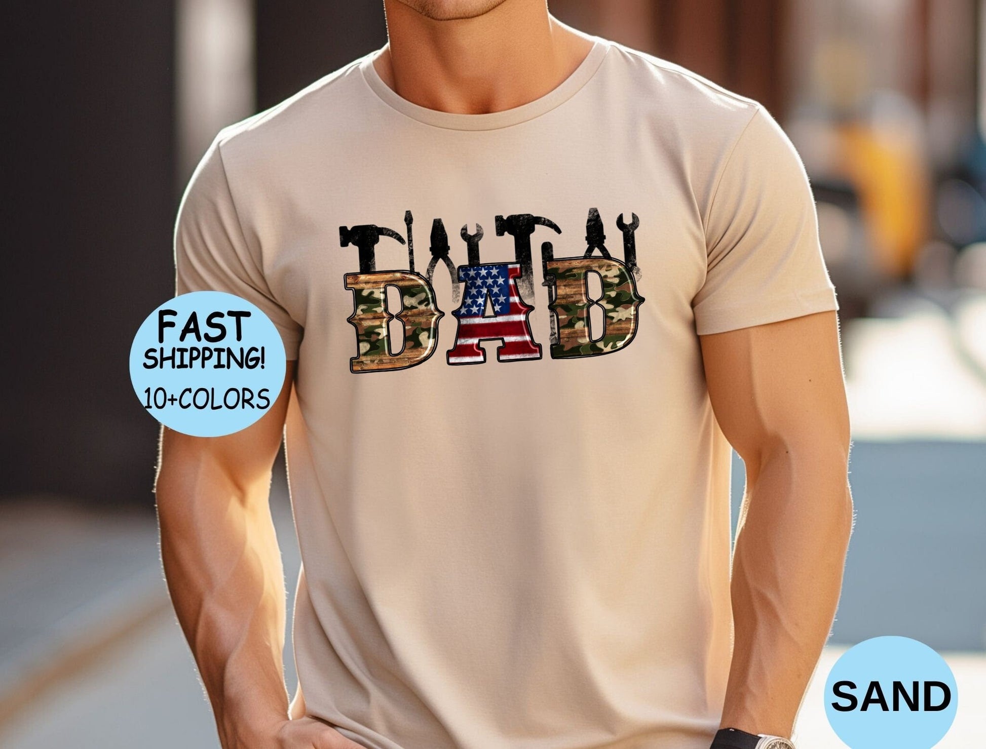 4th July Dad Father'S Day Usa Flag Handyman Dad Usa Flag Dad Patriotic Dad Tee Birthday Dad (5)