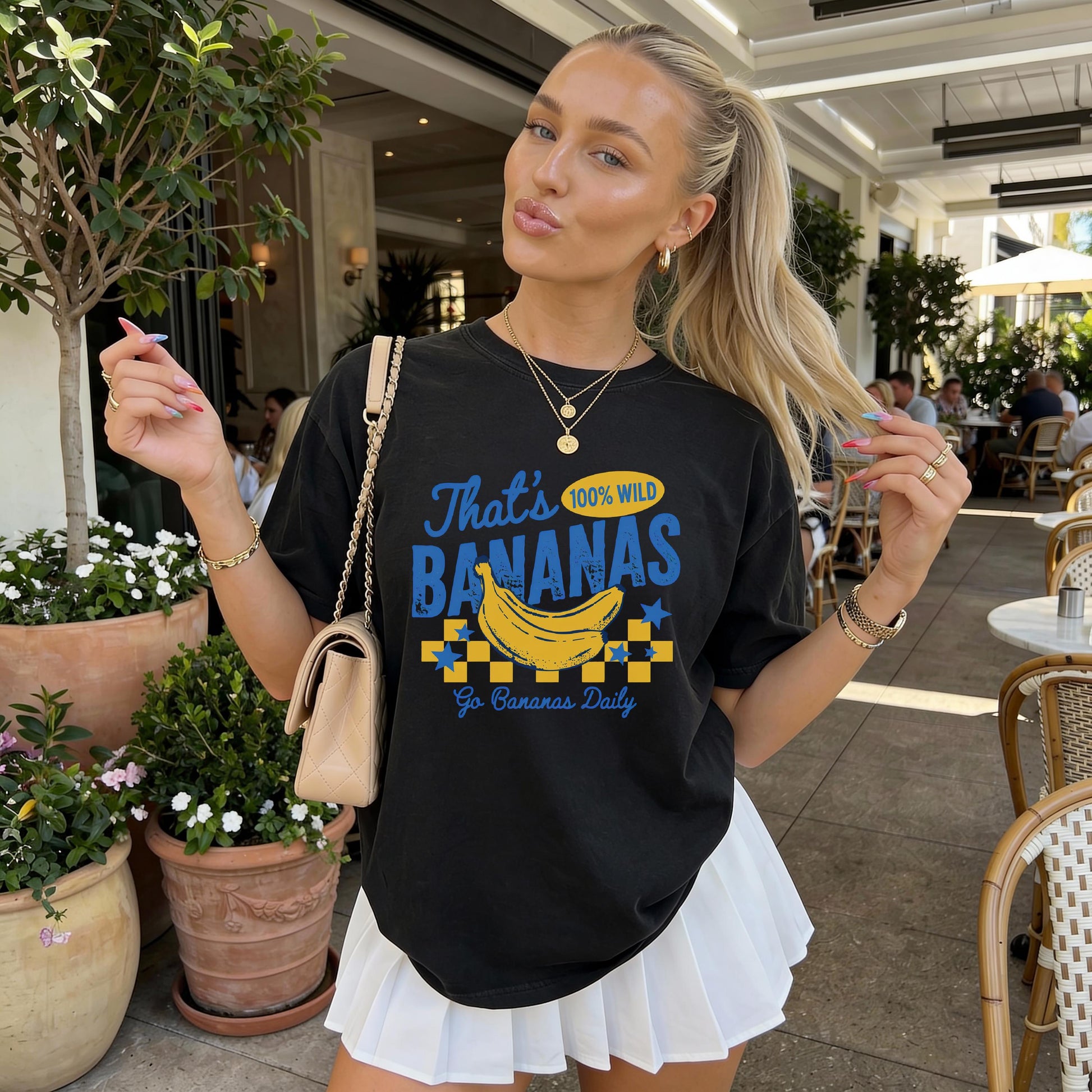 Thats Bananas Summer Fruit Food Pun Retro Banana Summer Comfort Colors (5)