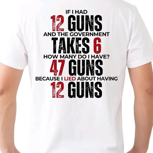 47 Guns Red Menswear T-shirt for Men Cotton Casual Crewneck Trump
