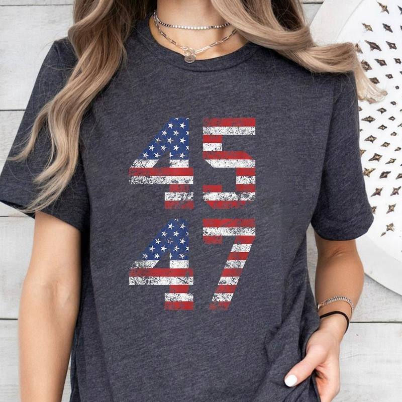 45/47 Shirt, Trump 2024 Gift Shirt, Trump Supporter Shirt, President Election Shirt, 45/47 Trump For President Tee,...