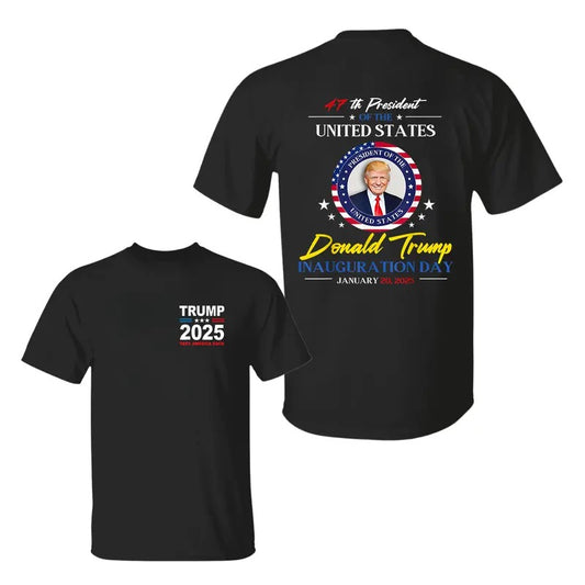47th President United States Shirt, Trum 45-47, Inauguration Day Shirt, Trum 2025 Shirt, Supporters Graphic Printed Unisex Classic Cotton