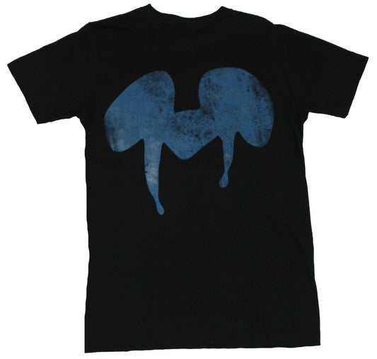 Epic Mickey Mens T-Shirt  - Blue Distressed Dripping Ears Logo Image