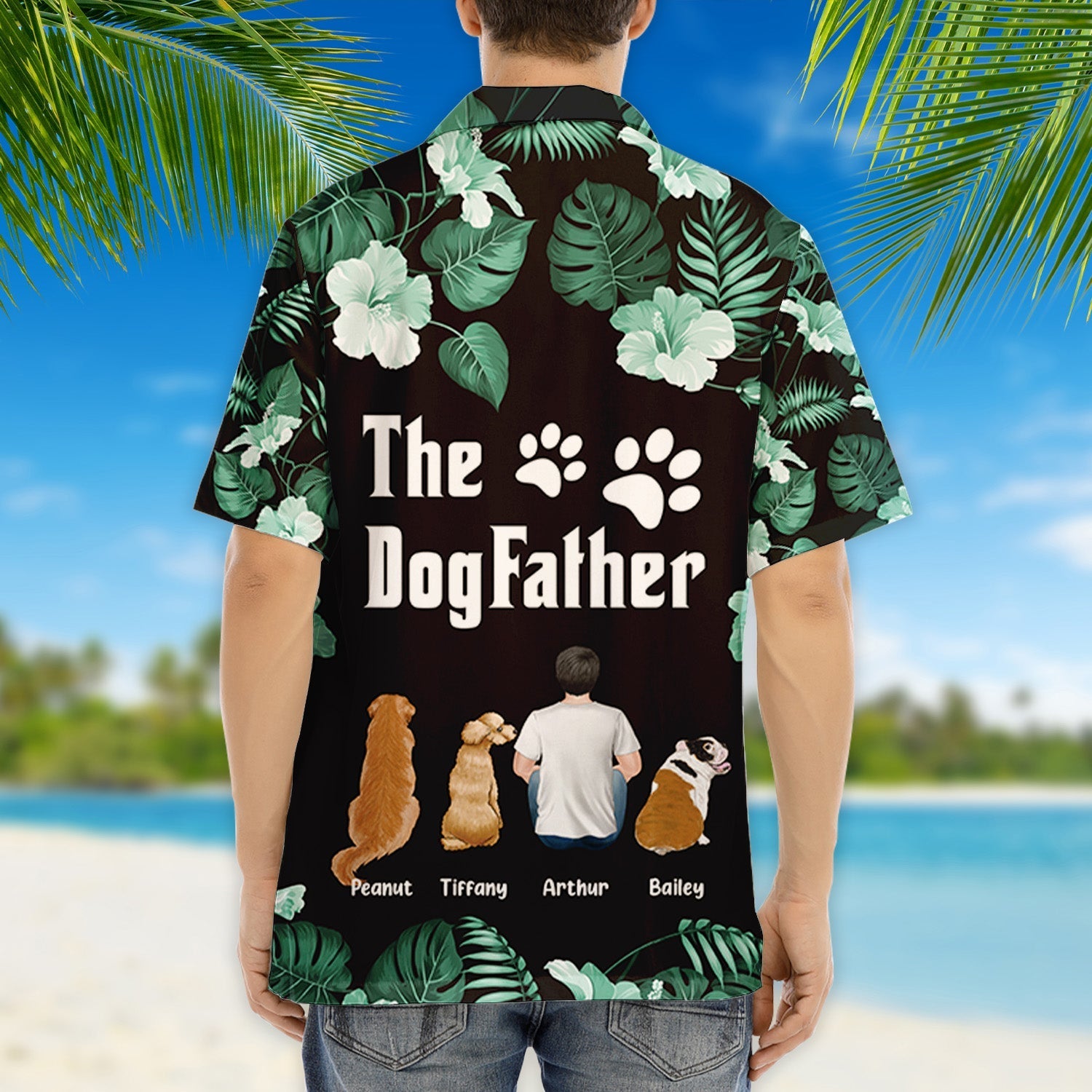 Dog Father - Personalized Custom Hawaiian Shirt