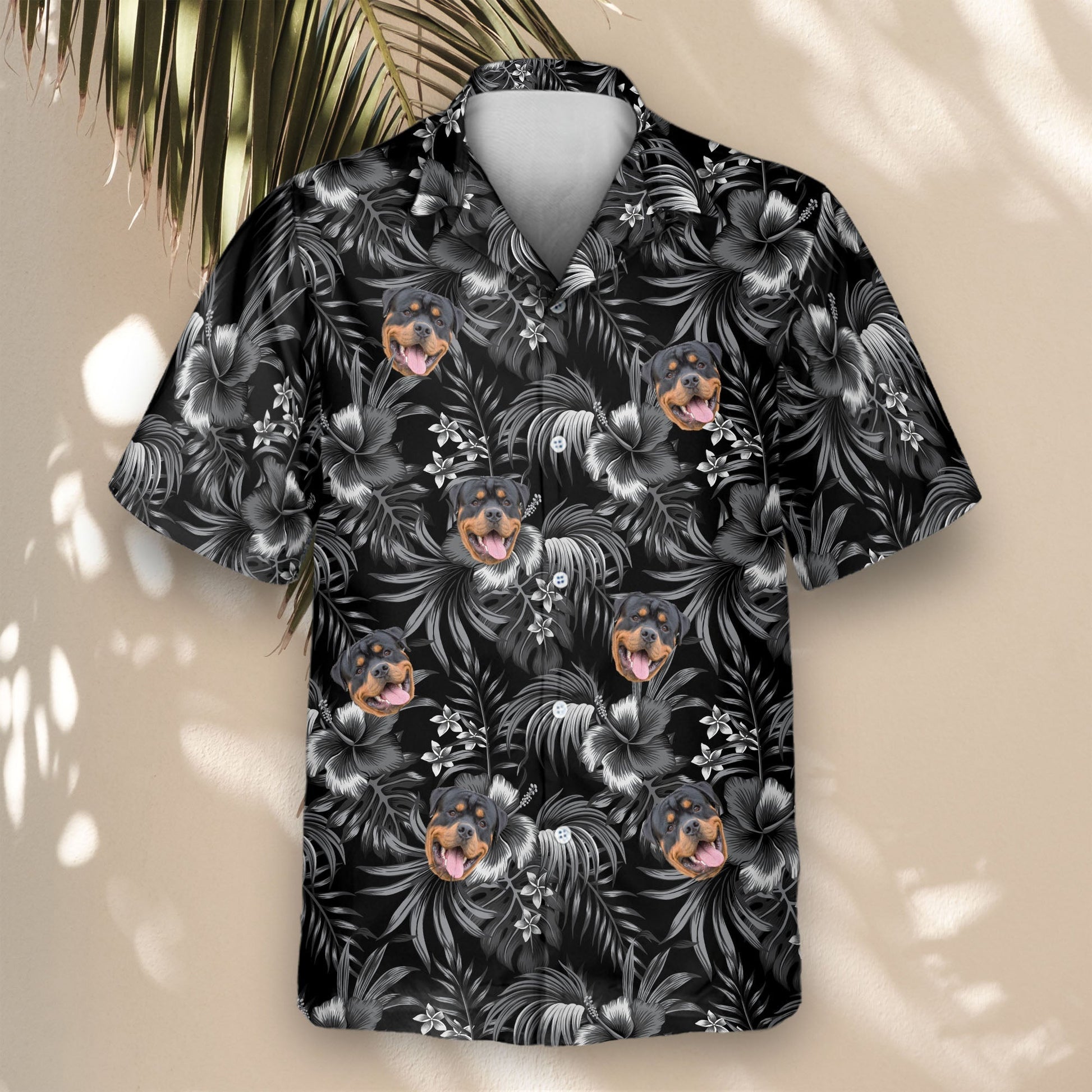 Midnight Hibiscus Paradise | Aloha Custom Hawaiian Shirts with Faces or Logos