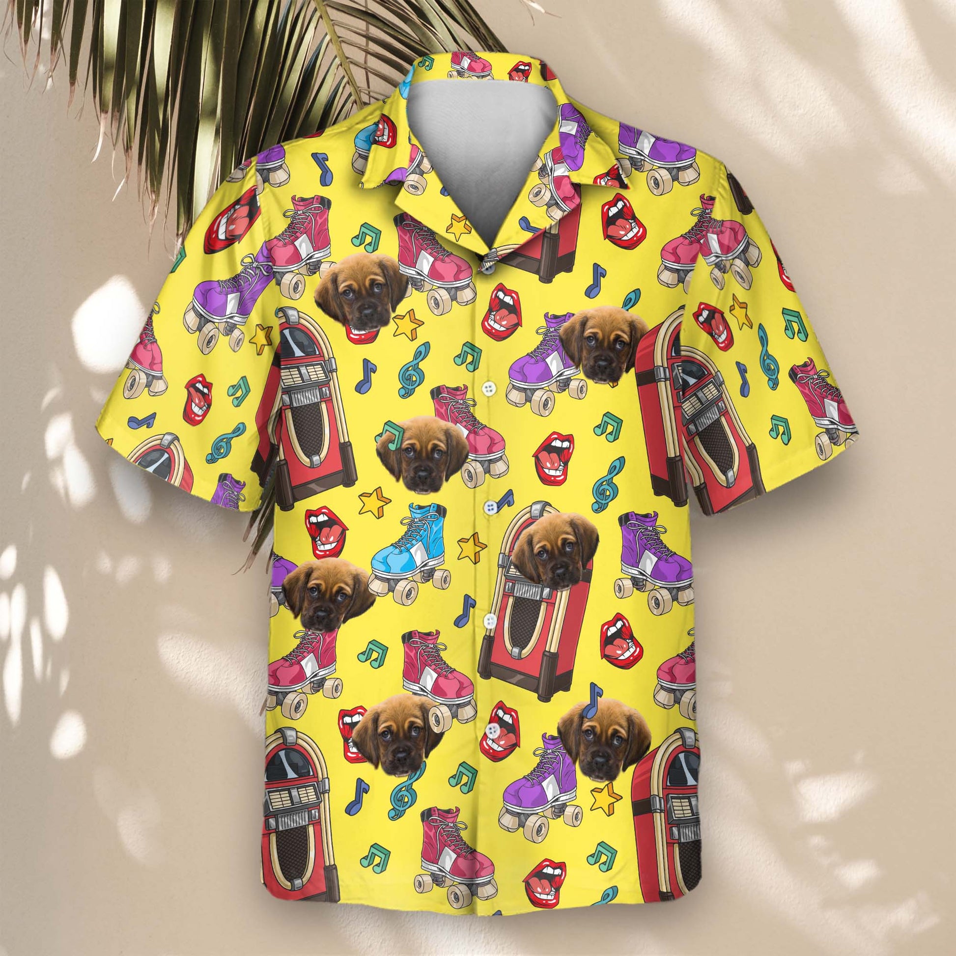 Retro Vinyl Vibes | Aloha Custom Hawaiian Shirts with Faces or Logos