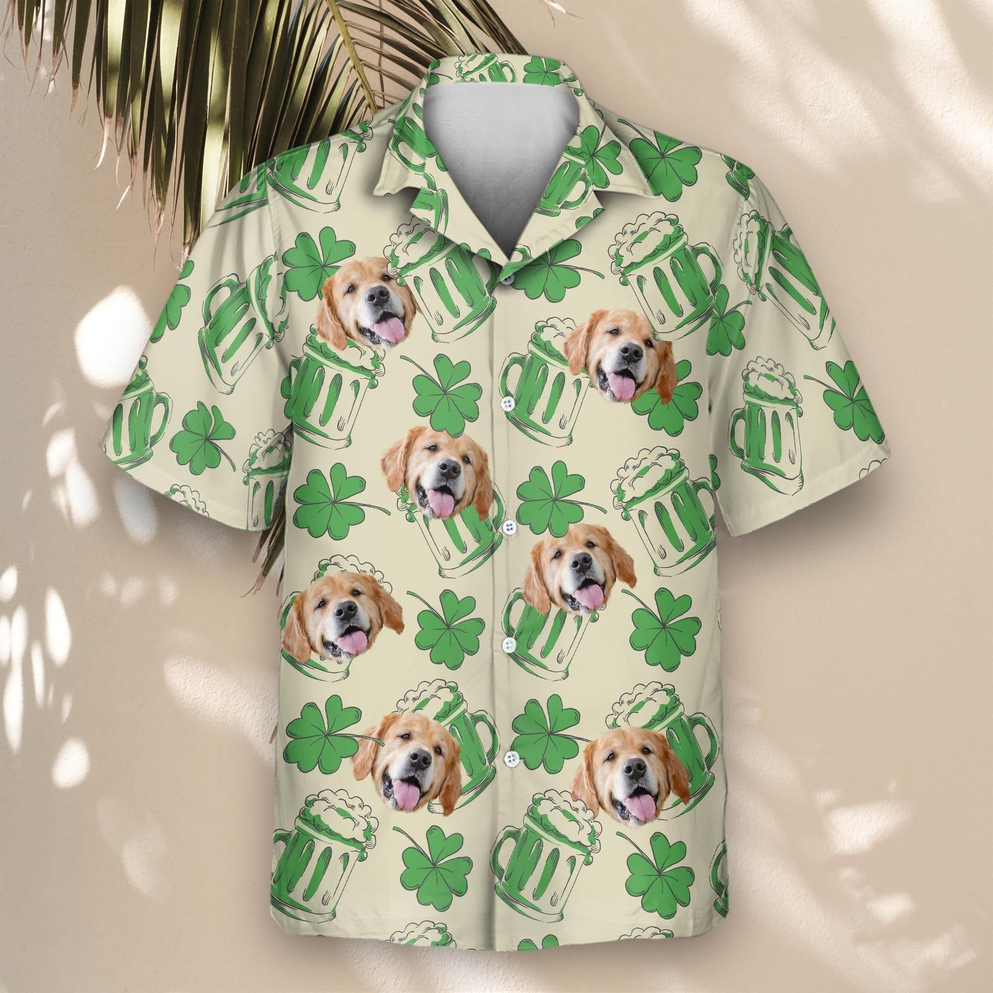 Shamrock Celebration | Aloha Custom Hawaiian Shirts with Faces or Logos