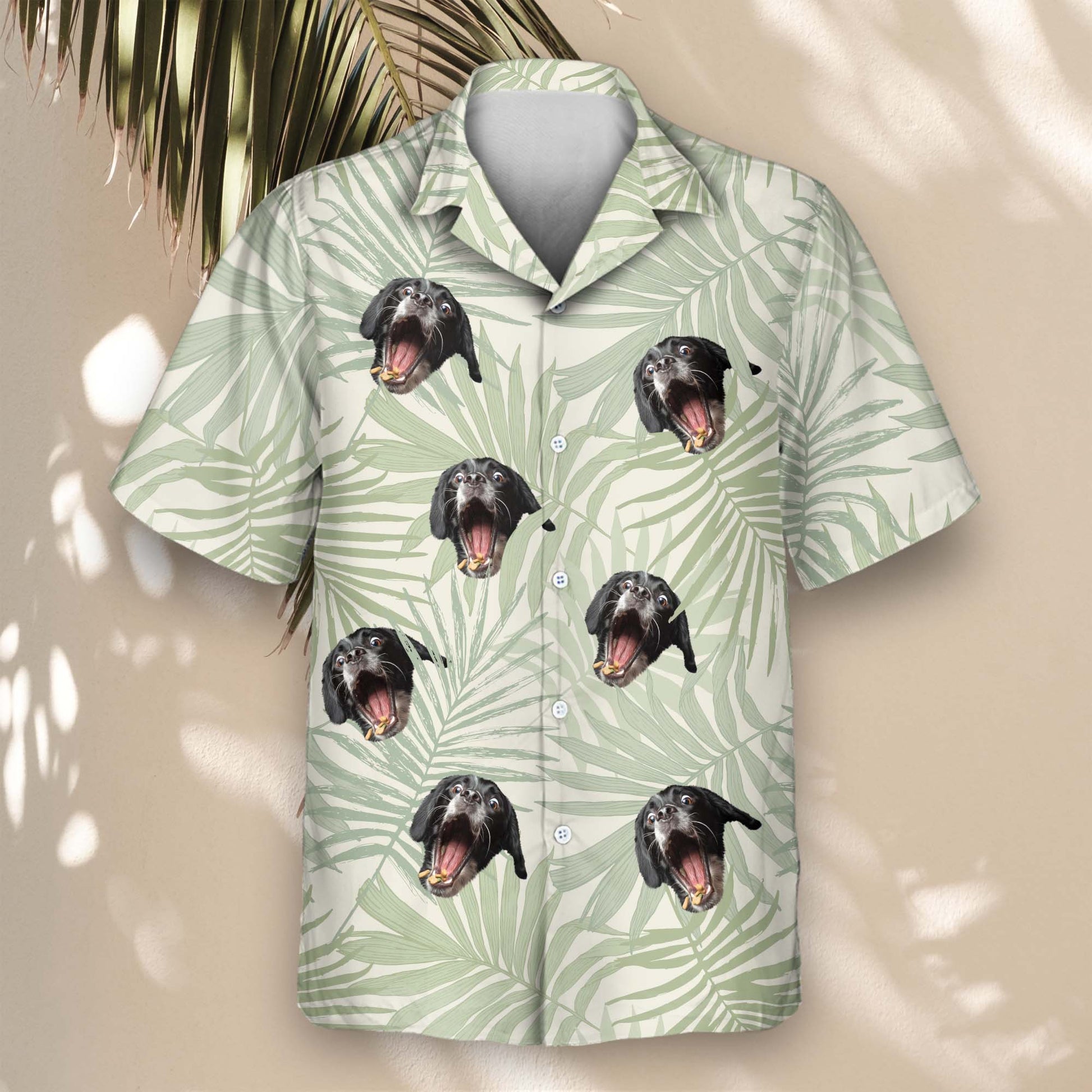 Tropical Leaf Dreams | Aloha Custom Hawaiian Shirts with Faces or Logos