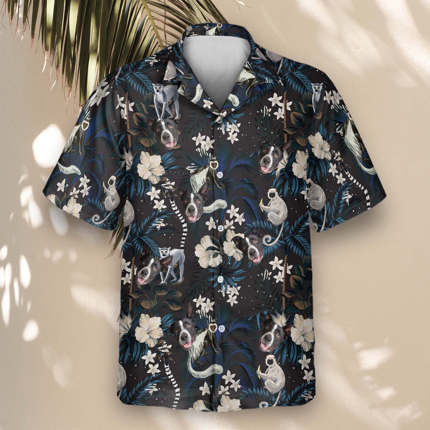 Tropical Night Bloom | Aloha Custom Hawaiian Shirts with Faces or Logos
