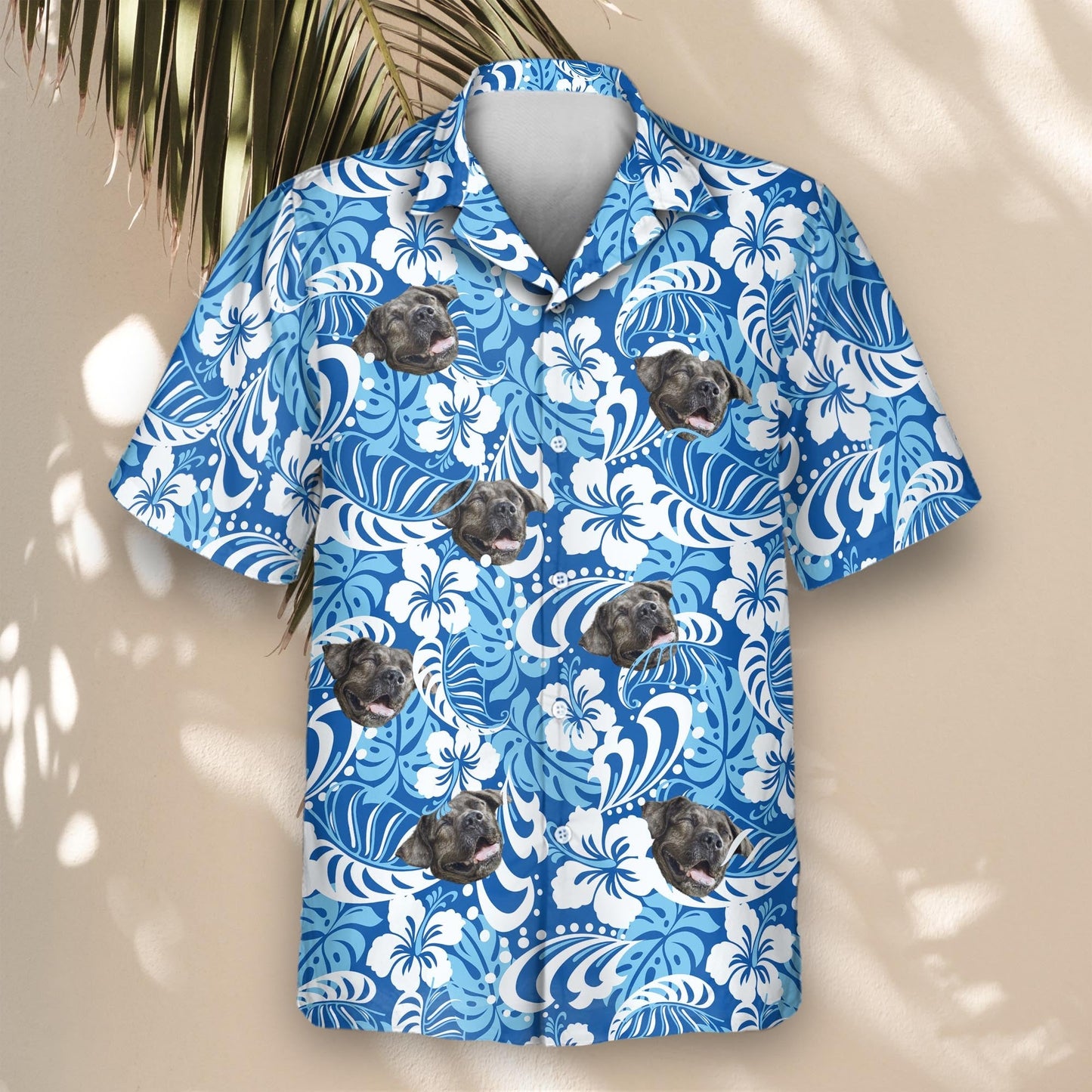 Royal Blue Tropics | Aloha Custom Hawaiian Shirts with Faces or Logos