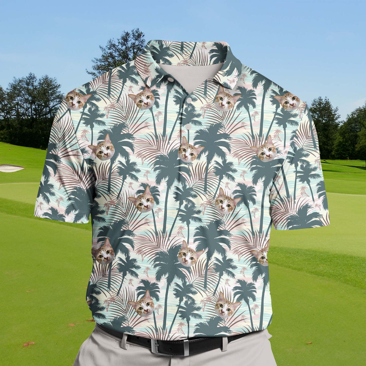 Tropical Paradise | Funny Golf Shirts with Faces or Logos