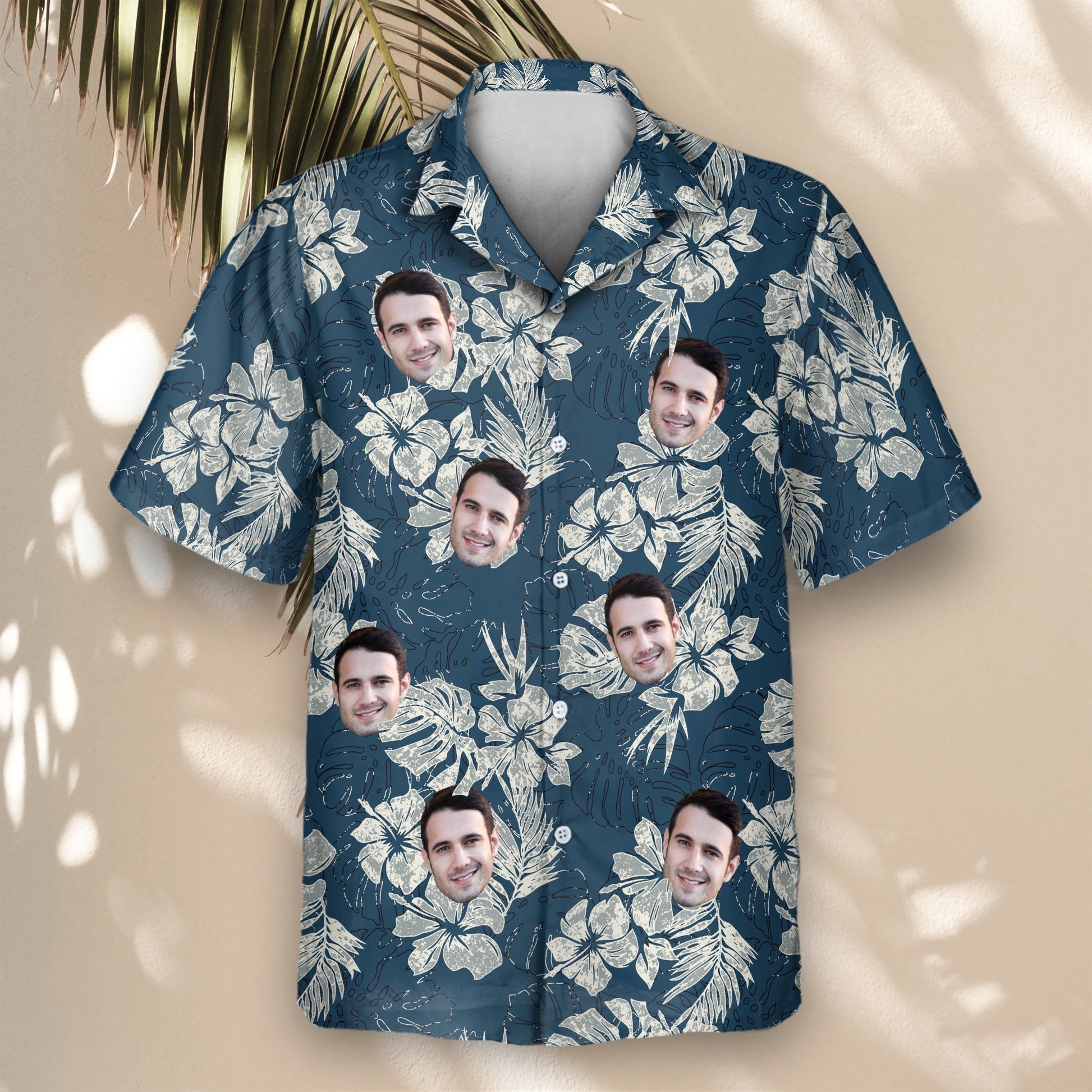 Vintage Hibiscus Vibes | Aloha Custom Hawaiian Shirts with Faces or Logos