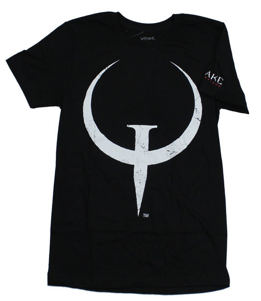 Quake Champions Mens T-Shirt - Distressed White Q Logo