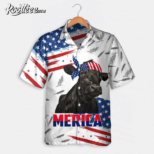 4th Of July Cow Hawaiian Shirt