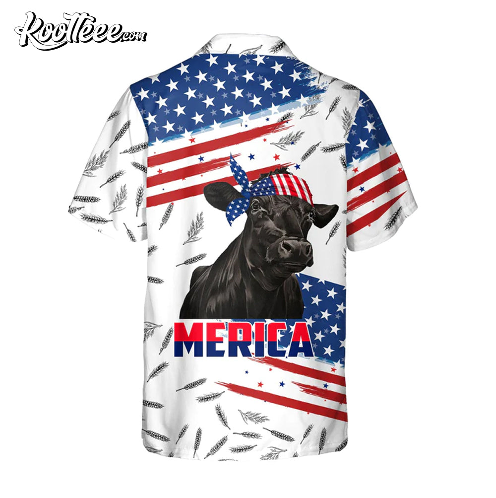 4th Of July Cow Hawaiian Shirt