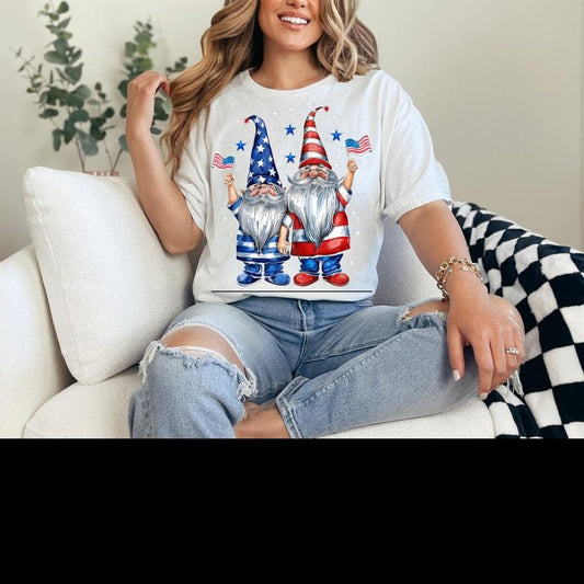4th Of July Gnome Tee Shirt Gnomes Firework Tee Shirt Independence Day Tee Shirt 4th Of July Tee Patriotic Gnomes Freedom...