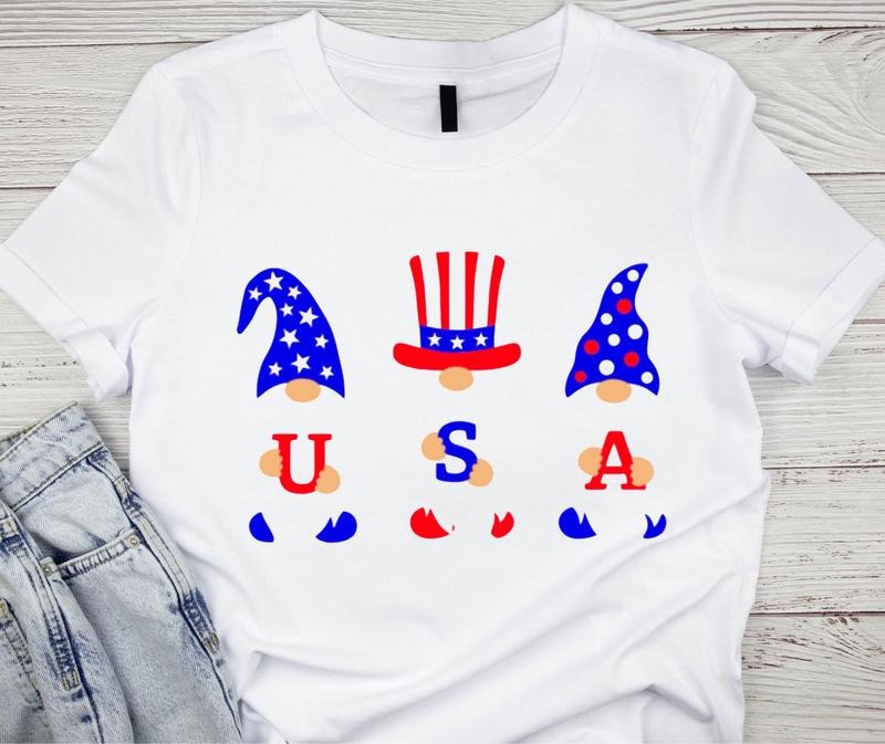 4th Of July Shirt 4th Of July Gnome Shirt Patriotic Gnome Shirt Gnome Shirt Usa Shirt Hoodie, Sweatshirt | InkThreadWorks.com