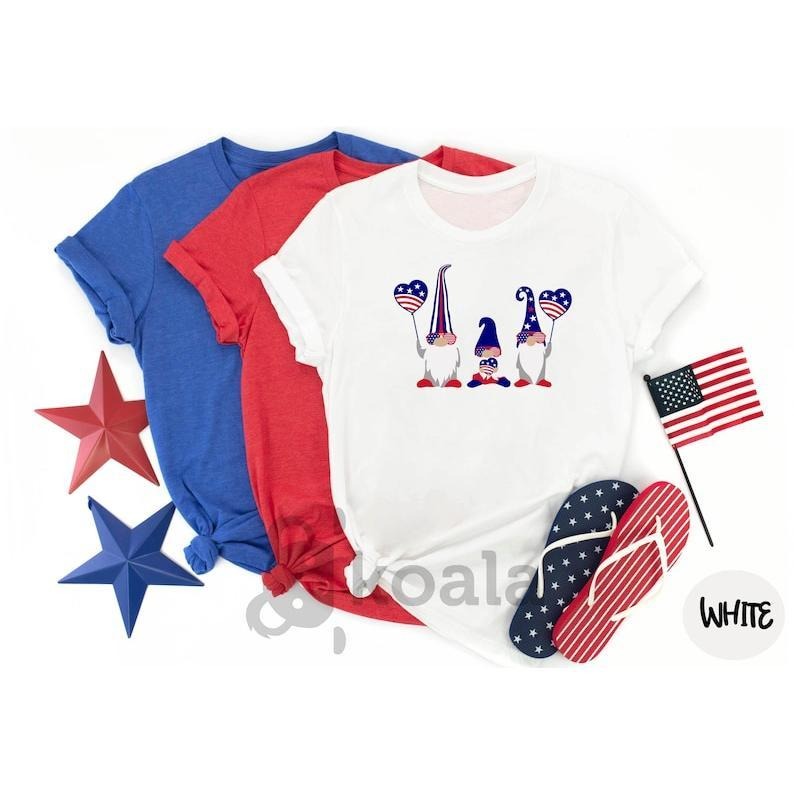 4th of July Gnomes Shirt, 4th of July Gift, Gnome Shirt, Independence Day Gift, 4th of July Shirt, Patriotic Shirt, American Flag Shirt
