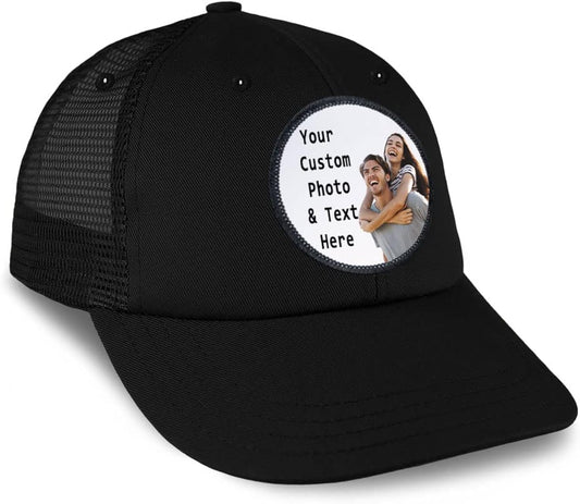 Patch Hat Mesh Trucker Baseball Cap Custom Personalized Photo Dad Hats for Men & Women