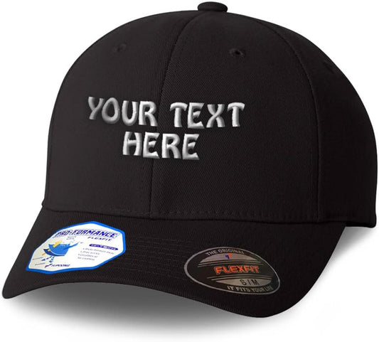 Flexfit Hats for Men & Women Custom Hat Personalized Text Dad Hats Baseball Cap