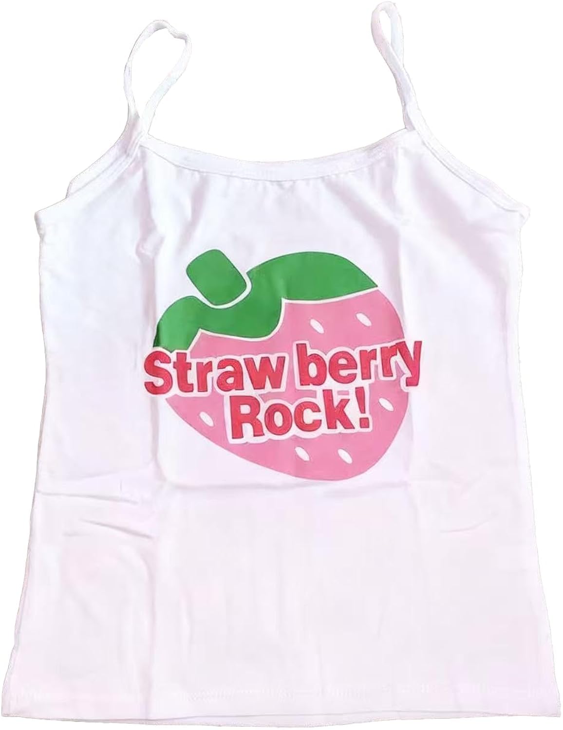 Y2K Cutecore Tank Top Tee Shirt Women Kawaii Coquette Cute Spaghetti Strap Cami Grunge Clothes