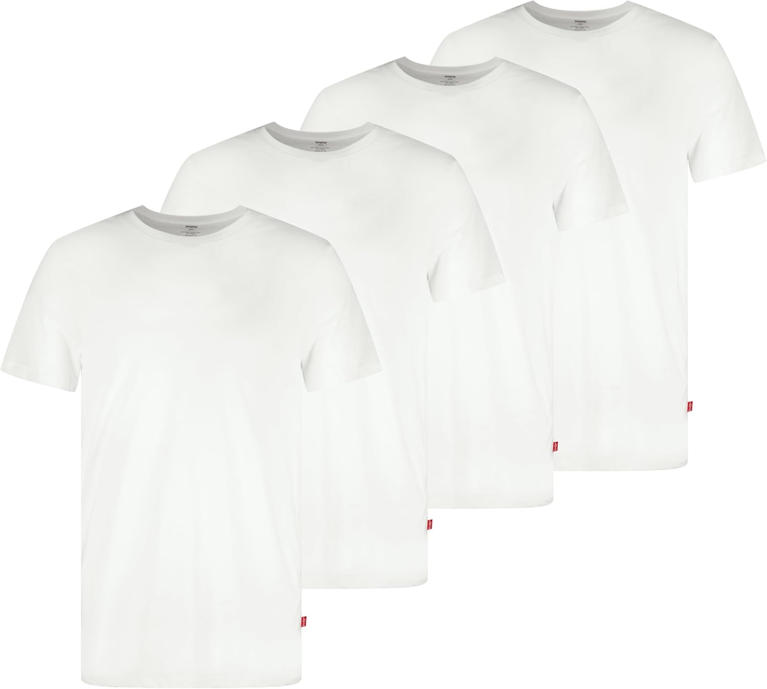 Men's 4-Pack Basic Crew Neck T-Shirt, Soft Cotton, Tag-Free, Breathable Comfort
