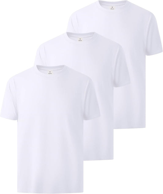3 Pack Men's T-Shirts Cotton Crew Neck Basic Tee Short Sleeve Soft Casual Shirts Summer Tops