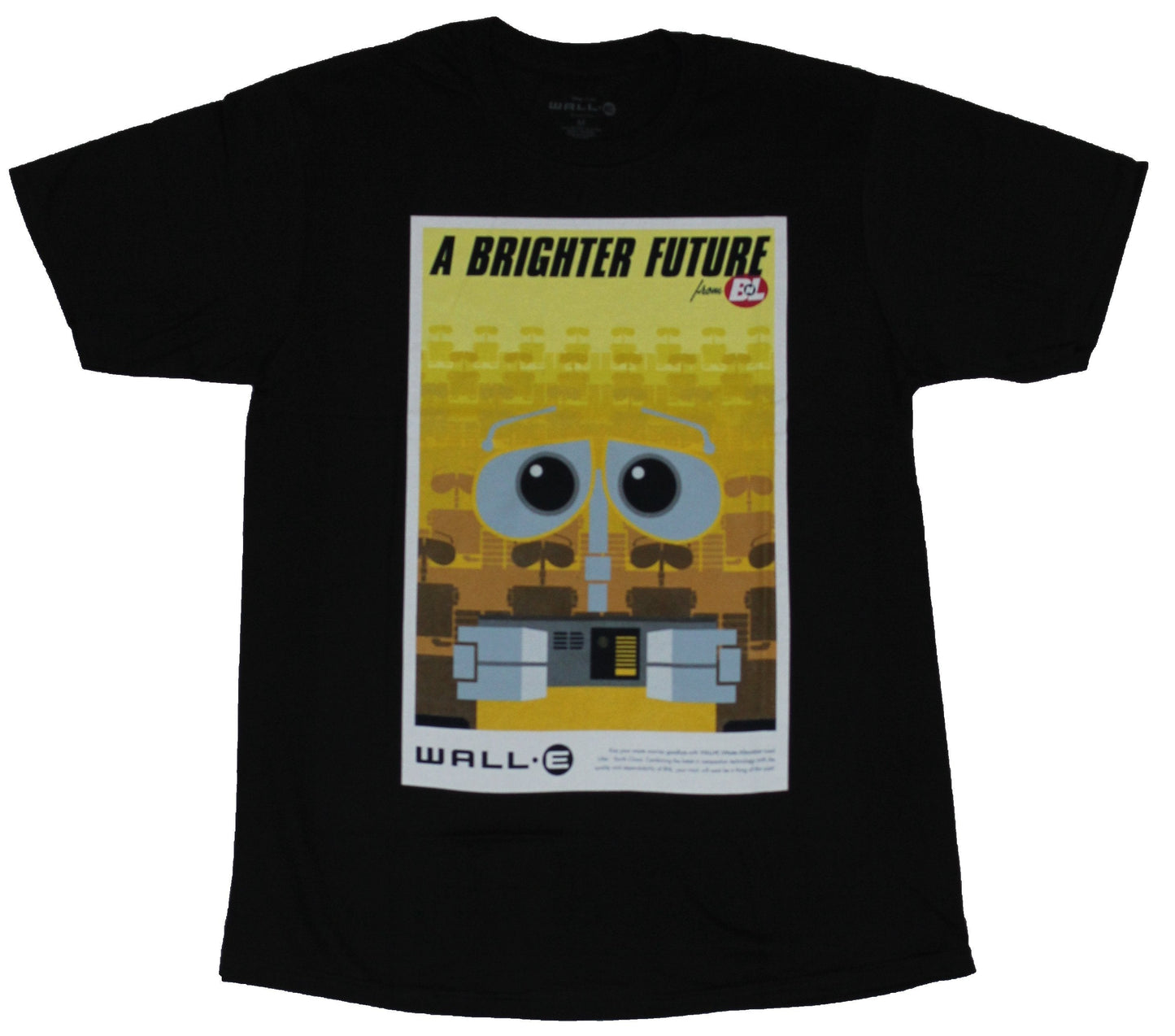 Wall-E Wall E Pixar Mens T-Shirt -  A Brighter Future by B & L Poster