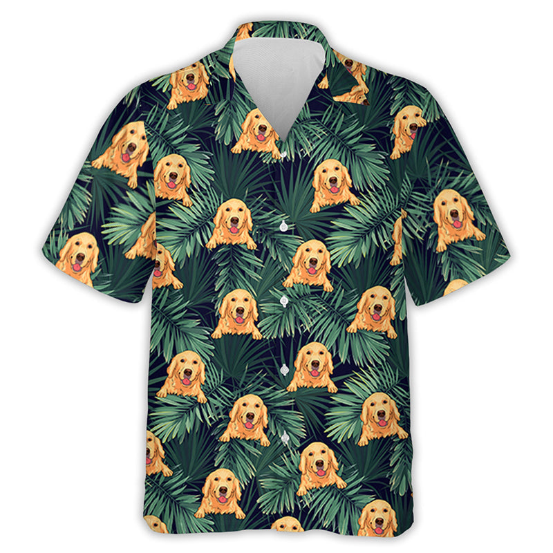 Dog Summer Leaves - Personalized Custom Hawaiian Shirt