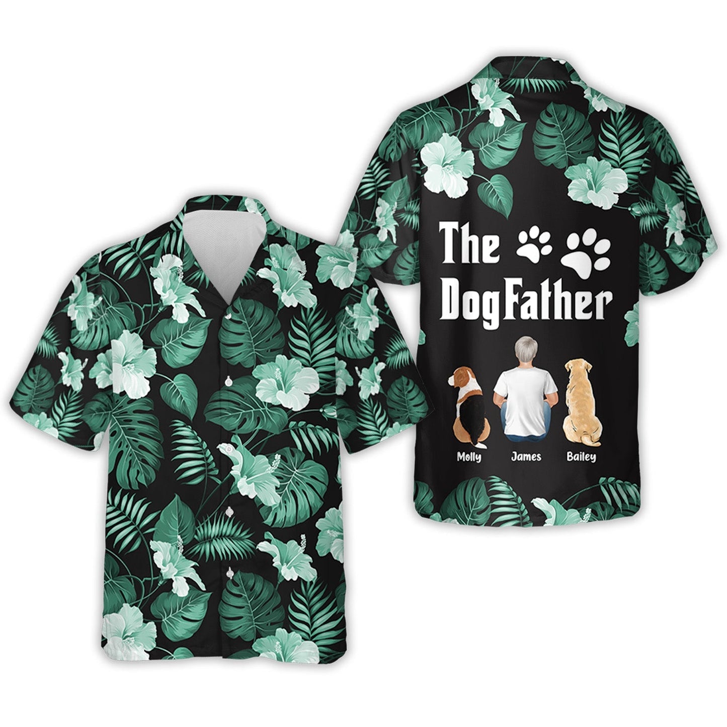 Dog Father - Personalized Custom Hawaiian Shirt