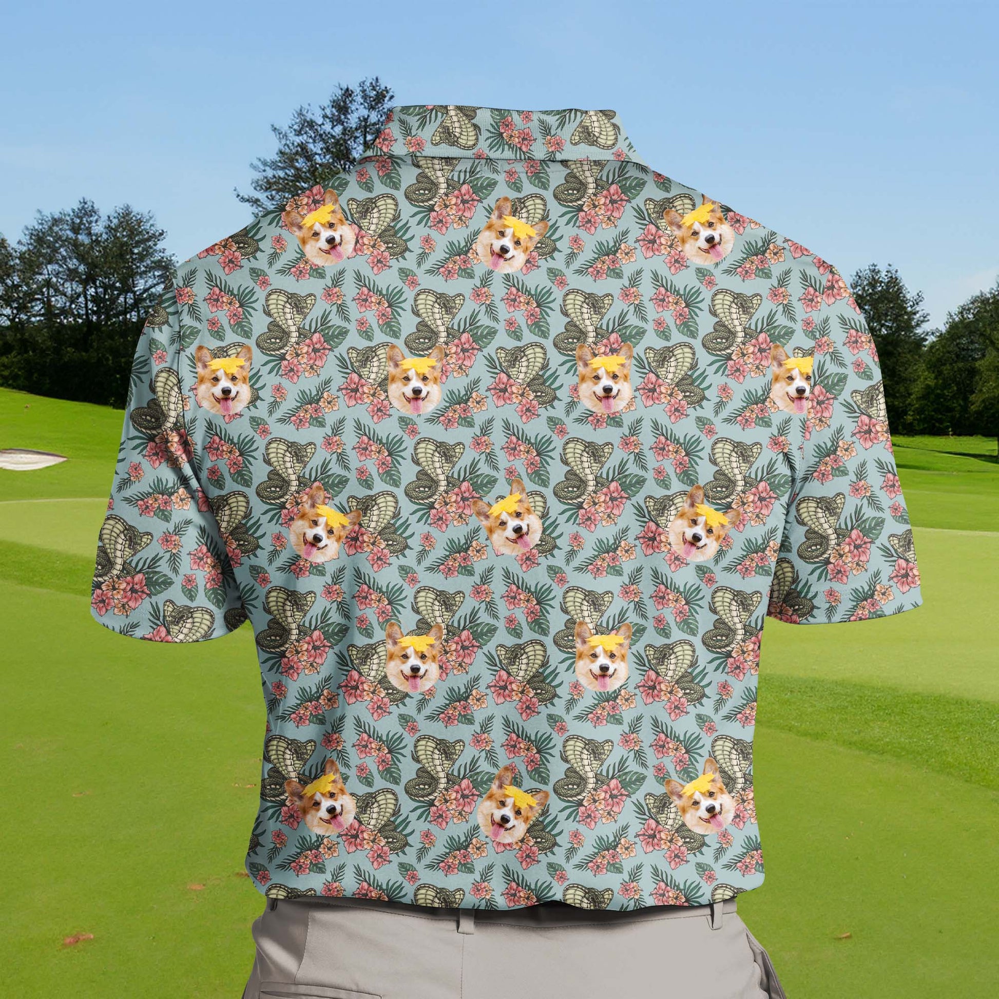 Tropical Cobra | Funny Golf Shirts with Faces or Logos