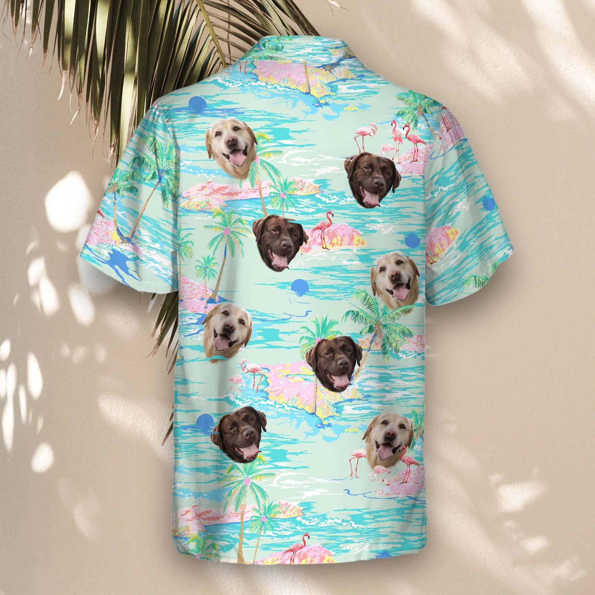 Tropical Flamingo Paradise | Aloha Custom Hawaiian Shirts with Faces or Logos
