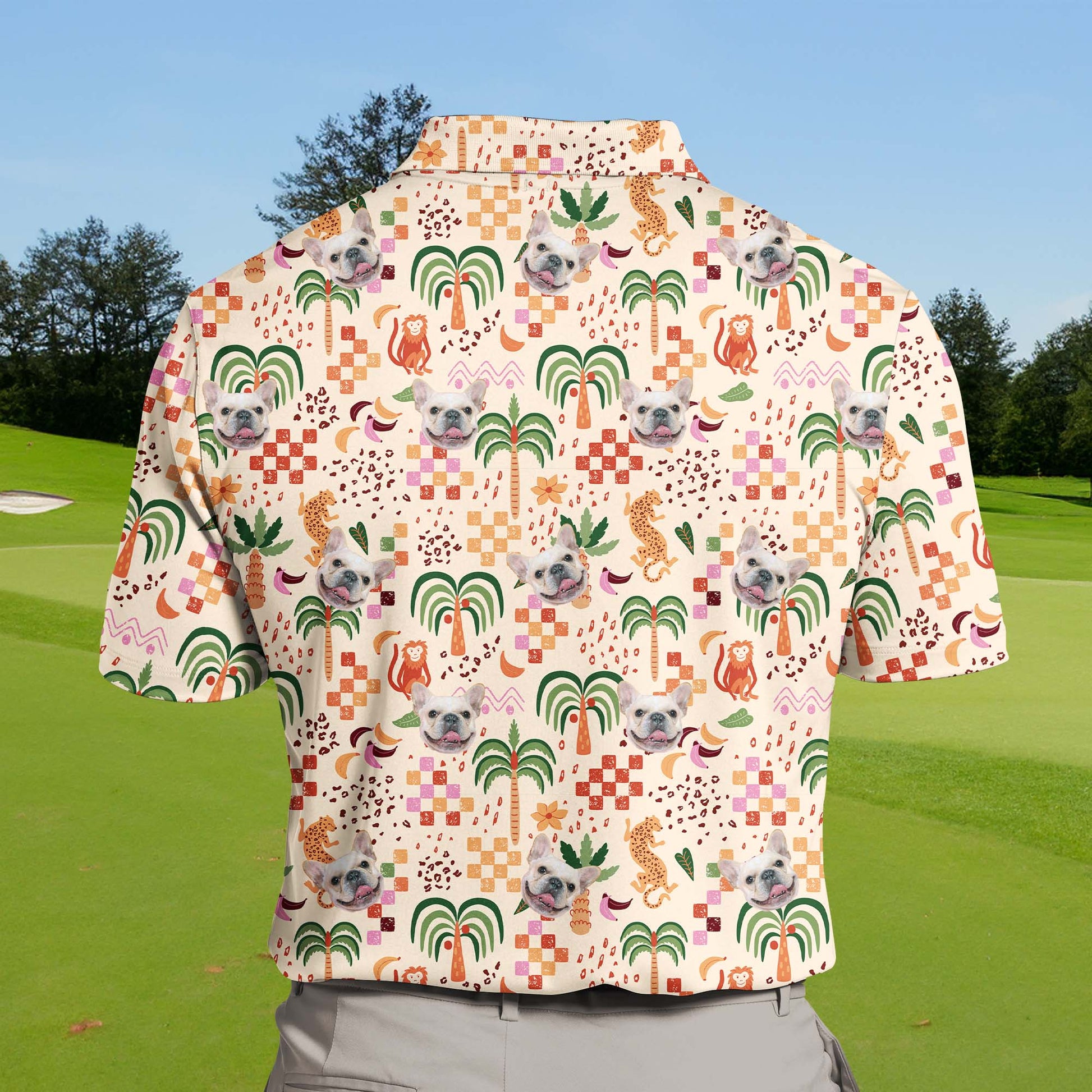 Tropical Summer Vacation | Funny Golf Shirts with Faces or Logos