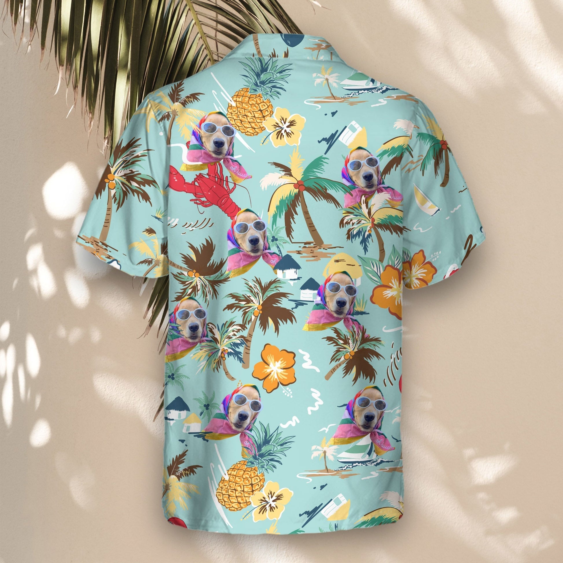 Turquoise Tropical Island | Aloha Custom Hawaiian Shirts with Faces or Logos