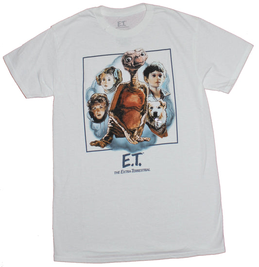 E.T. the Extra-Terrestrial Mens T-Shirt  - Movie Character Painted Collage Image